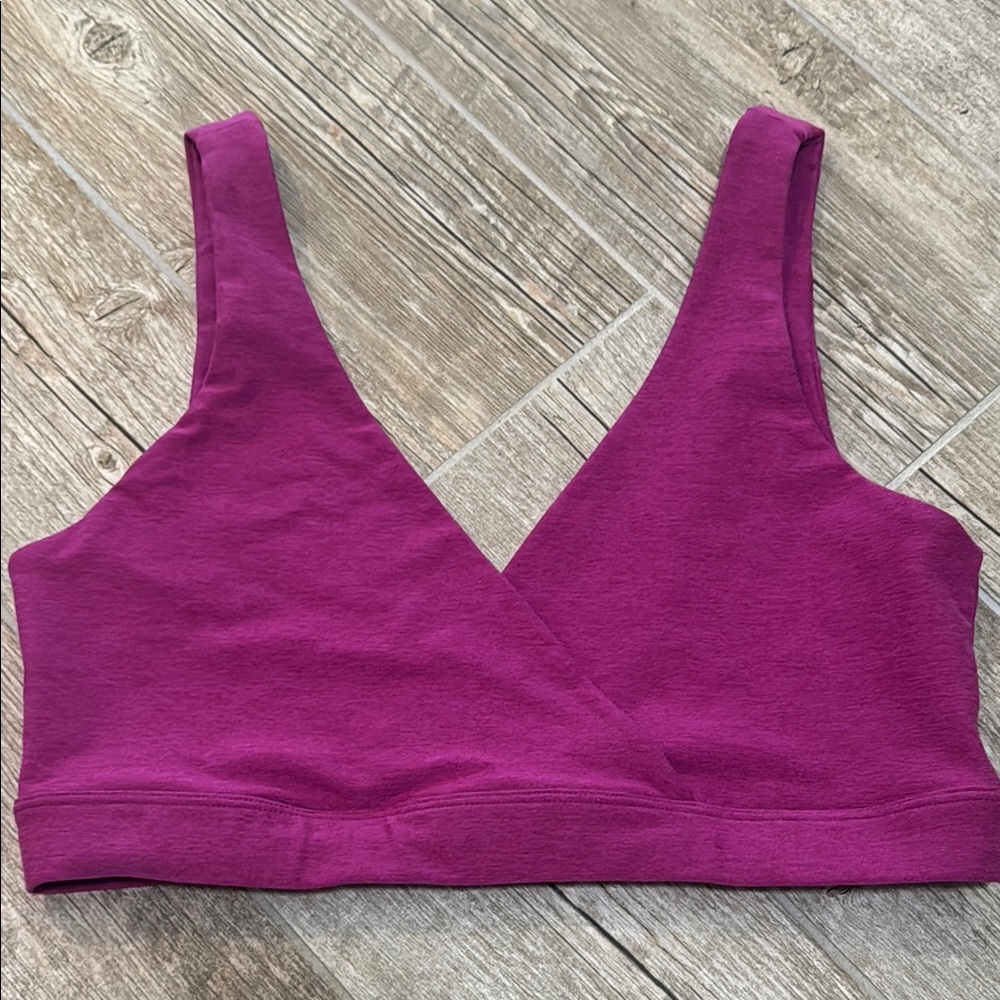 Beyond Yoga Magenta Wrap Bra